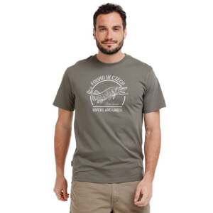 Bushman Pánské tričko Štika, khaki L