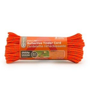 S.O.L. Survive Outdoors Longer Reflexní hořlavá padáková šňůra 275 S.O.L Fire Lite Reflective Tinder Cord - 15,2m