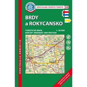 Trasa - KČT Laminovaná turistická mapa - Brdy a Rokycansko, 9. vydání, 2023