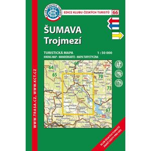 Trasa - KČT Laminovaná turistická mapa - Šumava - Trojmezí, 9. vydání, 2024