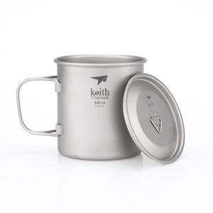 Titanový hrnek s víčkem Keith Mug 600 ml