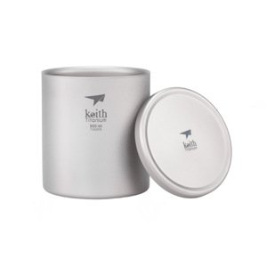 Titanový thermo hrnek s víčkem Keith Mug Double Wall 300 ml