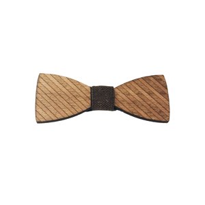 Dřevěný motýlek ELEGANCE - světlehnědý