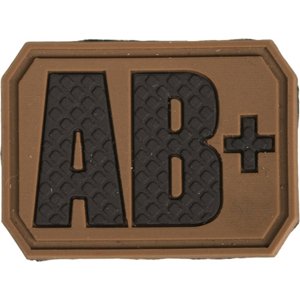 Nášivka Miltec 3D Patch krvná skupina coyote AB+