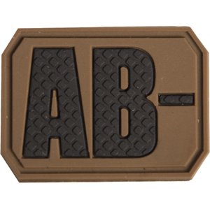 Nášivka Miltec 3D Patch krvná skupina coyote AB-