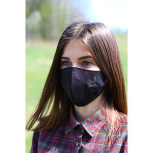 TETRAO bavlněná ochranná maska na obličej - černé 1 ks