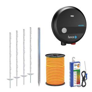 Set elektrického ohradníku FENCEE pro koně a psy - síťový zdroj - páska 250 m
