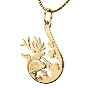 Zlatý přívěsek TETRAO Fishing & Hunting