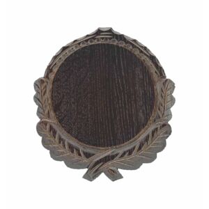 Vyřezávaná podložka pod trofej tmavá - divočák, 12 cm