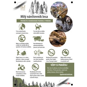 Informační tabule pro návštěvníky lesa