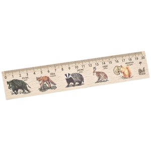 Dřevěné pravítko TETRAO - 20 cm