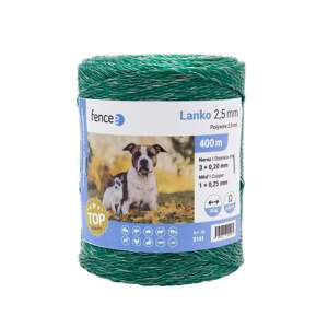 Lanko pro elektrický ohradník, průměr 2,5 mm, zelené - 400 m