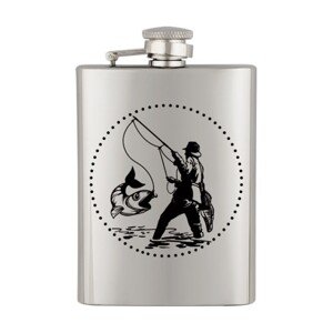 Placatka Albainox Barbaric 8 Oz. s motivem rybáře