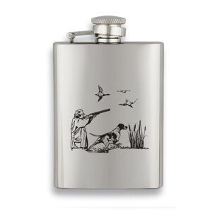 Placatka Albainox Barbaric 8 Oz. s motivem myslivce