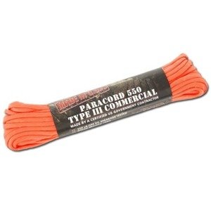 Padáková šňůra paracord 550 Mil-Tec oranžová