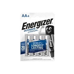 Baterie do fotopasti - sada 4 ks, Energizer Lithium Ultimate AA
