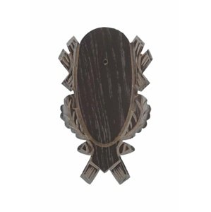 Vyřezávaná dubová podložka pod trofej Oak 4 18x9 cm - tmavá
