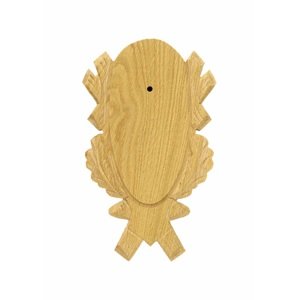 Vyřezávaná dubová podložka pod trofej Oak 4 21x12 cm - bledá