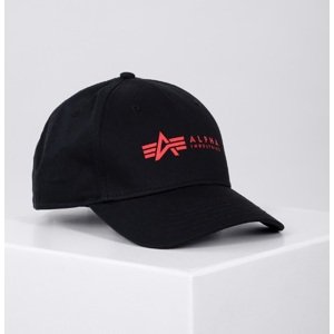 Kšiltovka Alpha Cap černá s červeným logem
