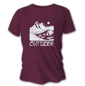 Pánské lovecké tričko TETRAO outsider - vínově červené 2XL
