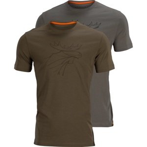 Dvou-balení triček Härkila Graphic Willow Green, Grey M