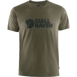 Pánské triko Fjällräven s logem – Dark Olive S