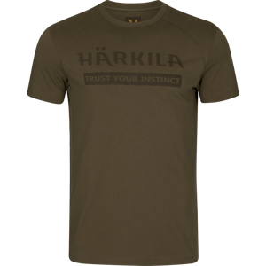 Pánské triko Härkila Logo S/S Willow Green 4XL