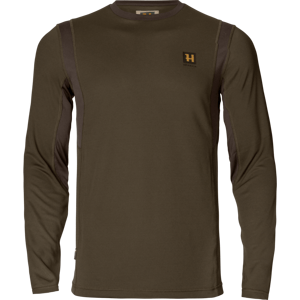 Pánské triko Härkila Forest Hunter L/S Hunting green/Shadow brown M