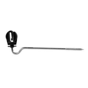 Izolátor se zahnutou podpěrou 22 cm pro elektrický ohradník – 10 ks
