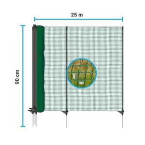 Univerzální ohradníková síť, nevodivá, délka 25 m, výška 90 cm