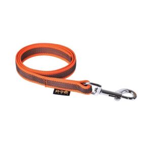 Vodítko pogumované stříbrná spona oranžové 15 mm x 80 cm