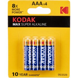 Baterie Kodak Max AAA - alkalické, 4 ks