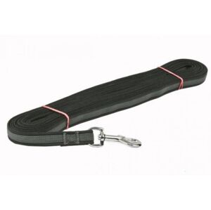 Stopovací šňůra pogumovany stříbrná spona černá 10 m x 12 mm