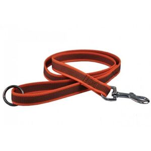Vodítko pogumované stříbrná spona oranžové 15 mm x 150 cm
